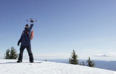 snowboarding drone